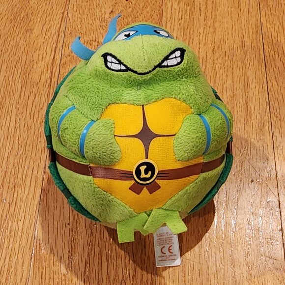 Ty Teenage Mutant Ninja Turtles "Leonardo" Round Plush Toy - Picture 1 of 9